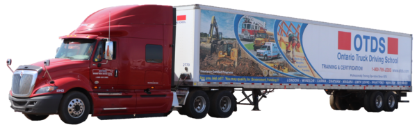 Red OTDS tractor-trailer